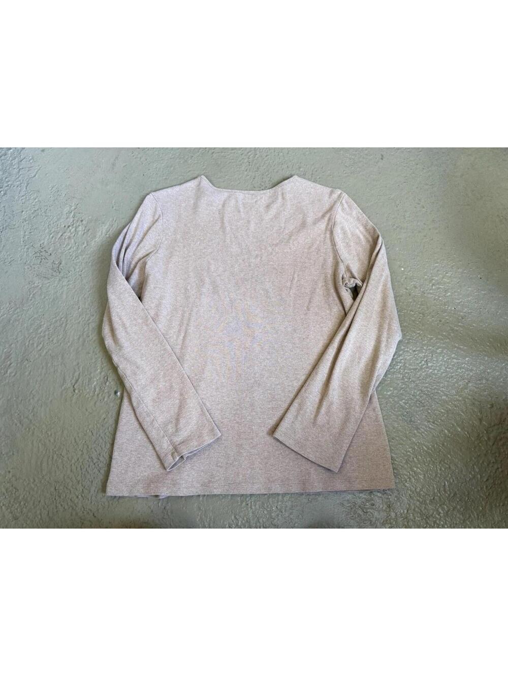 Pendleton Knit Top Womens Small Heather Tan Long Sleeve Crewneck Casual